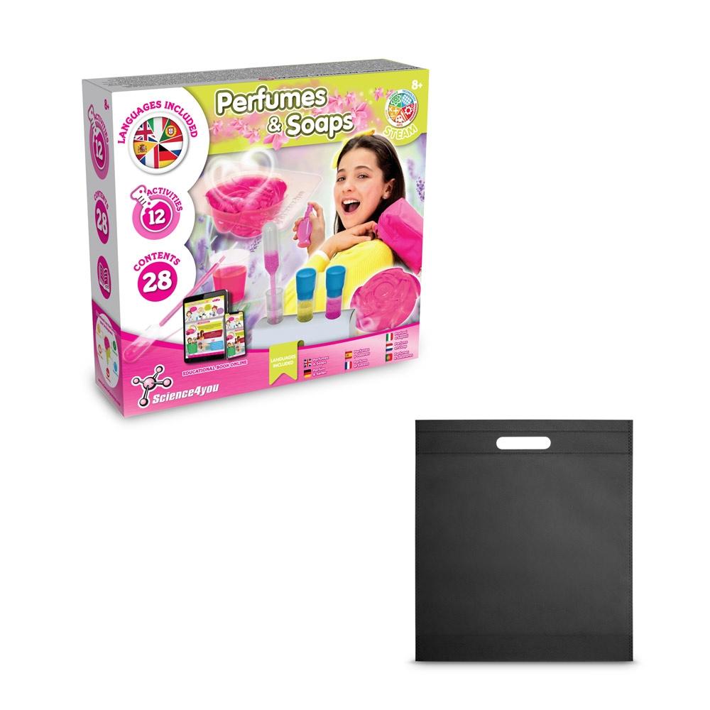 Perfume & Soap Factory Kit IV. Joc educațional furnizat cu o pungă cadou nețesută (80 g/m²) Negru