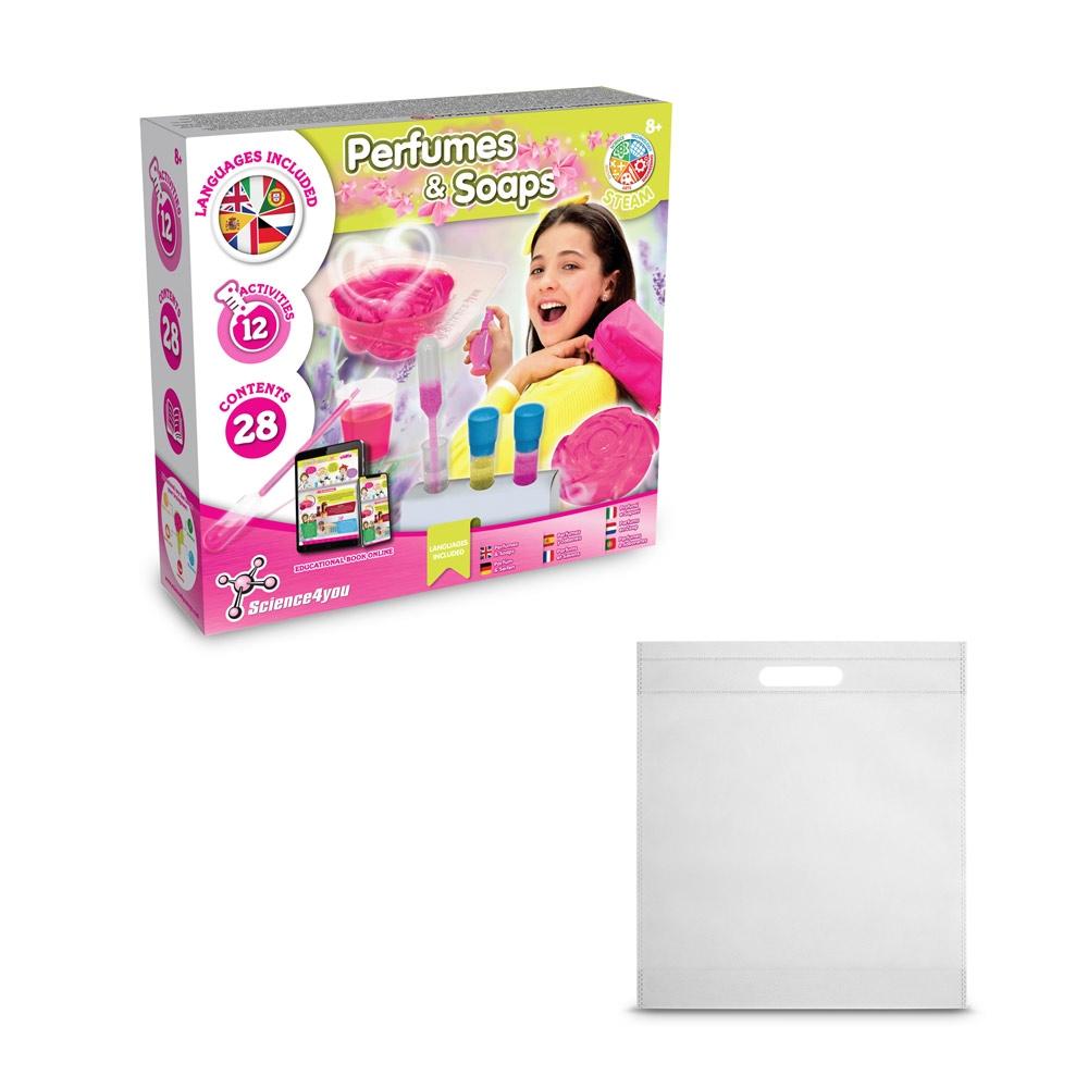 Perfume & Soap Factory Kit IV. Joc educațional furnizat cu o pungă cadou nețesută (80 g/m²) Alb