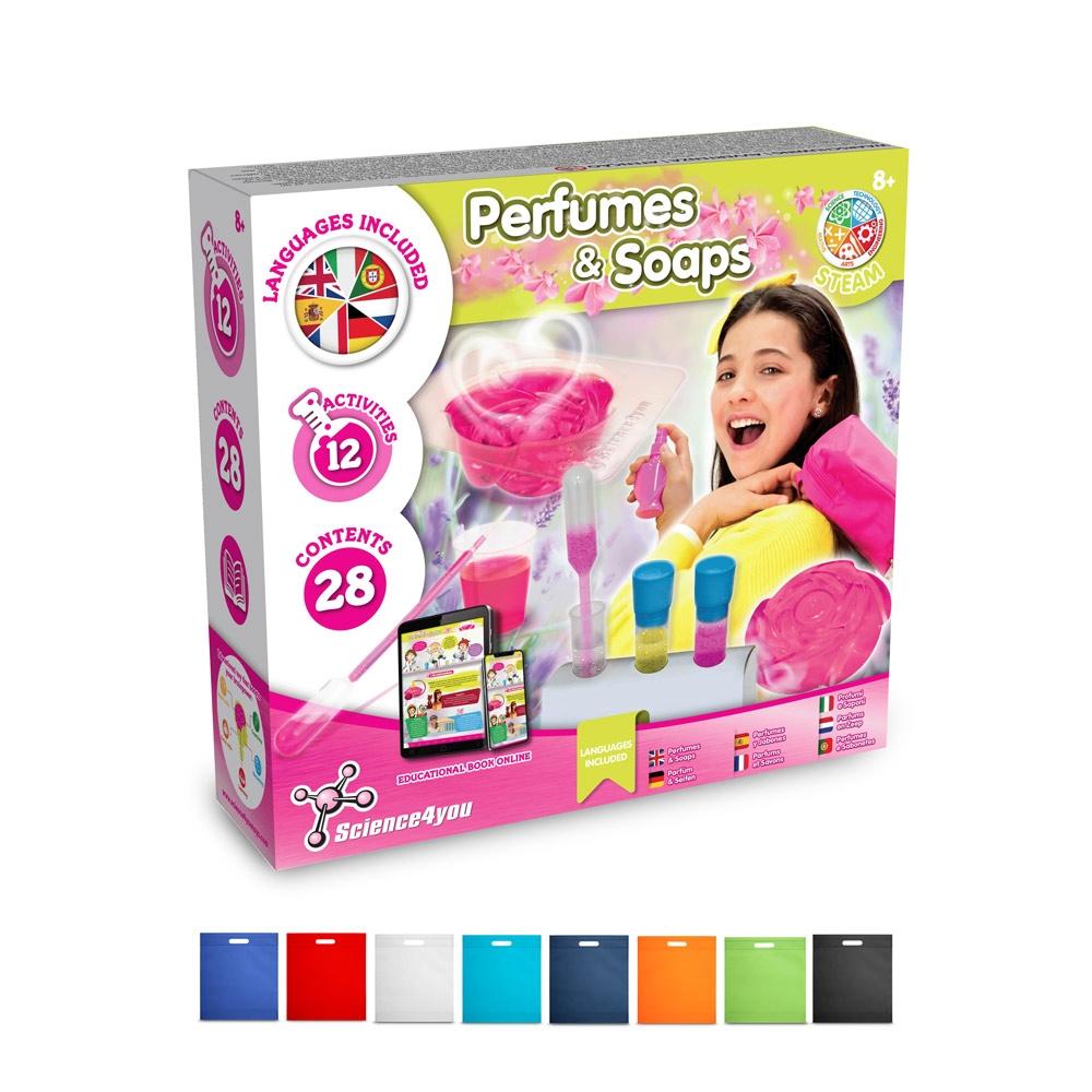 Perfume & Soap Factory Kit IV. Joc educațional furnizat cu o pungă cadou nețesută (80 g/m²) Albastru Royal