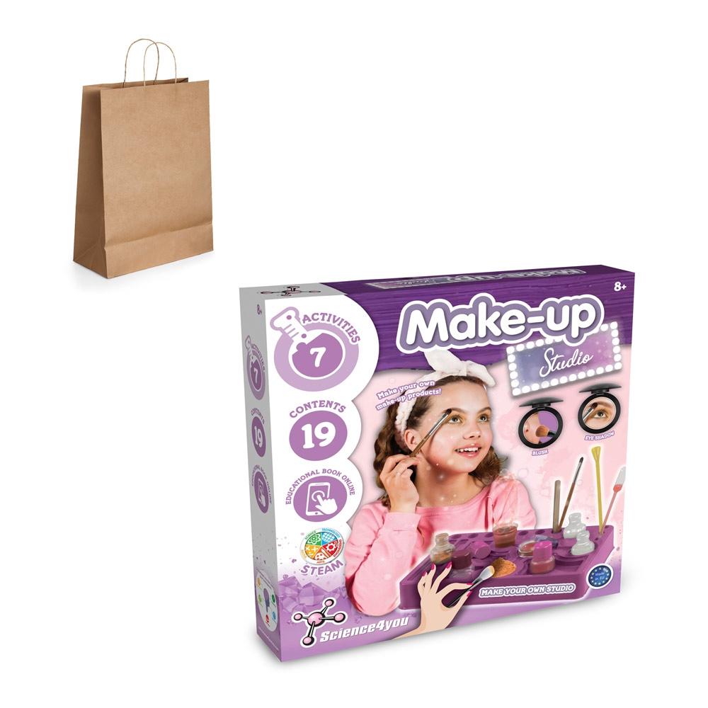 Makeup Studio Kit IV. Joc educațional furnizat cu o pungă cadou din hârtie kraft (115 g/m²) Natural