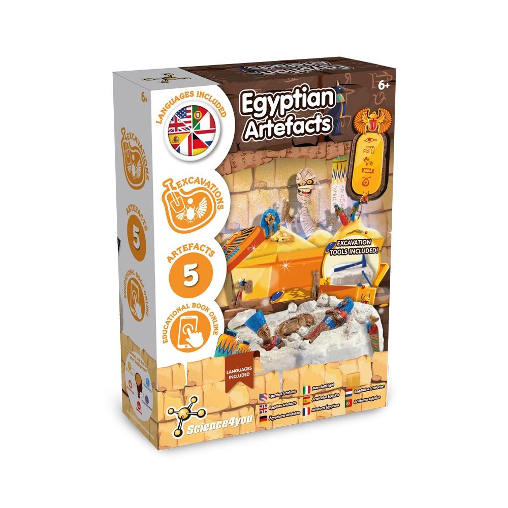 Ancient Egypt Excavation Kit IV. Joc educațional furnizat cu o pungă cadou nețesută (80 g/m²) Roz