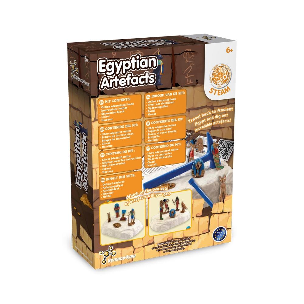 Ancient Egypt Excavation Kit IV. Joc educațional furnizat cu o pungă cadou nețesută (80 g/m²) Roz