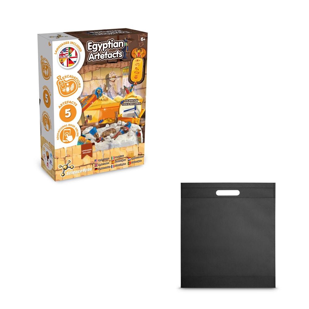 Ancient Egypt Excavation Kit IV. Joc educațional furnizat cu o pungă cadou nețesută (80 g/m²) Negru