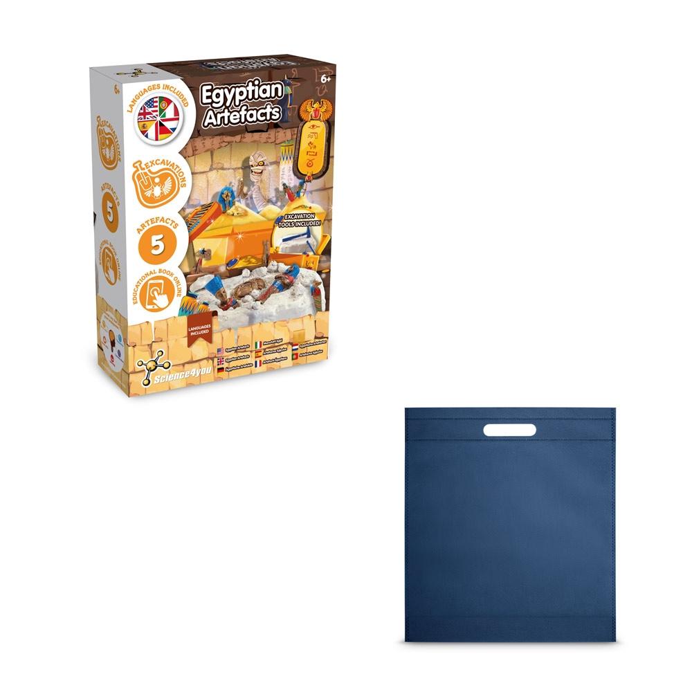 Ancient Egypt Excavation Kit IV. Joc educațional furnizat cu o pungă cadou nețesută (80 g/m²) Albastru