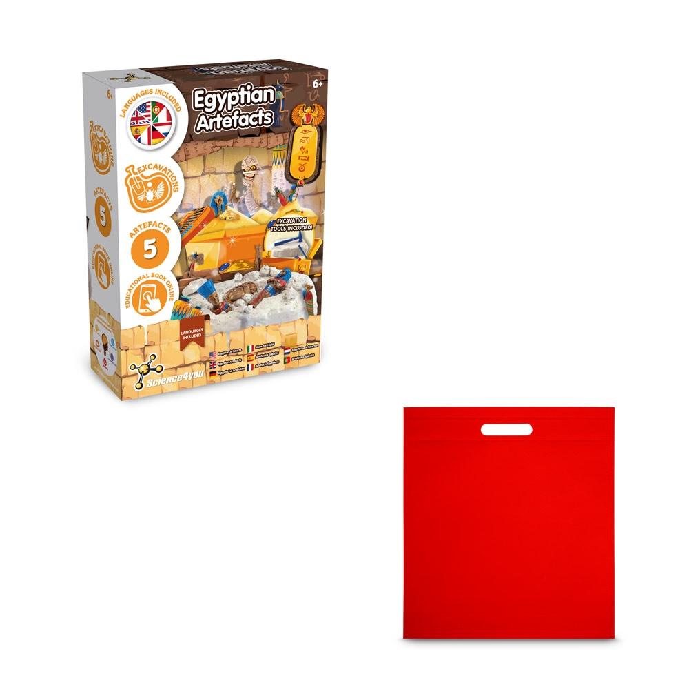 Ancient Egypt Excavation Kit IV. Joc educațional furnizat cu o pungă cadou nețesută (80 g/m²) Roșu