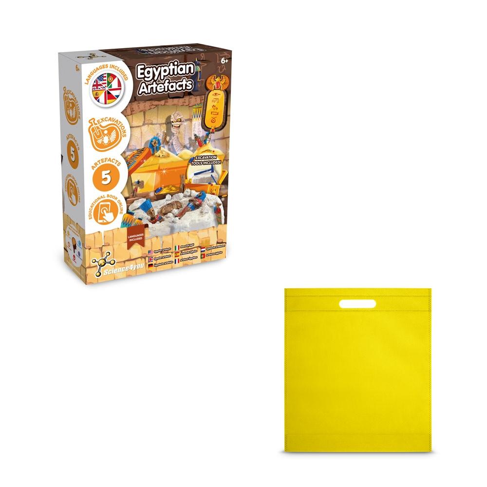 Ancient Egypt Excavation Kit IV. Joc educațional furnizat cu o pungă cadou nețesută (80 g/m²) Galben