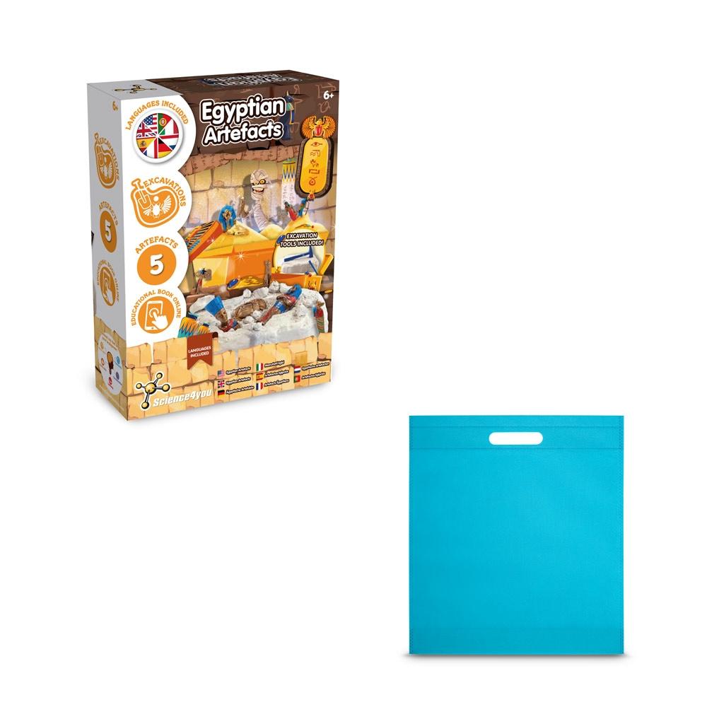 Ancient Egypt Excavation Kit IV. Joc educațional furnizat cu o pungă cadou nețesută (80 g/m²) Albastru deschis
