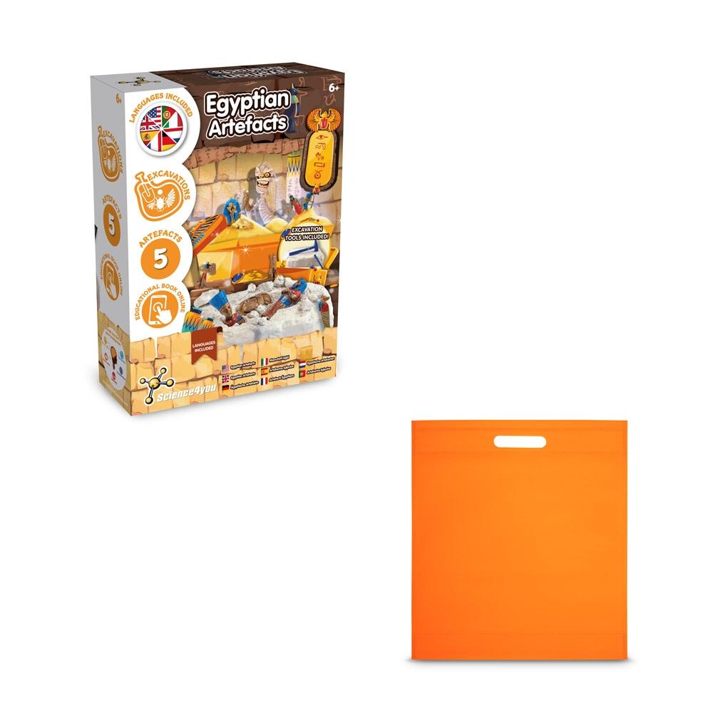 Ancient Egypt Excavation Kit IV. Joc educațional furnizat cu o pungă cadou nețesută (80 g/m²) Portocaliu