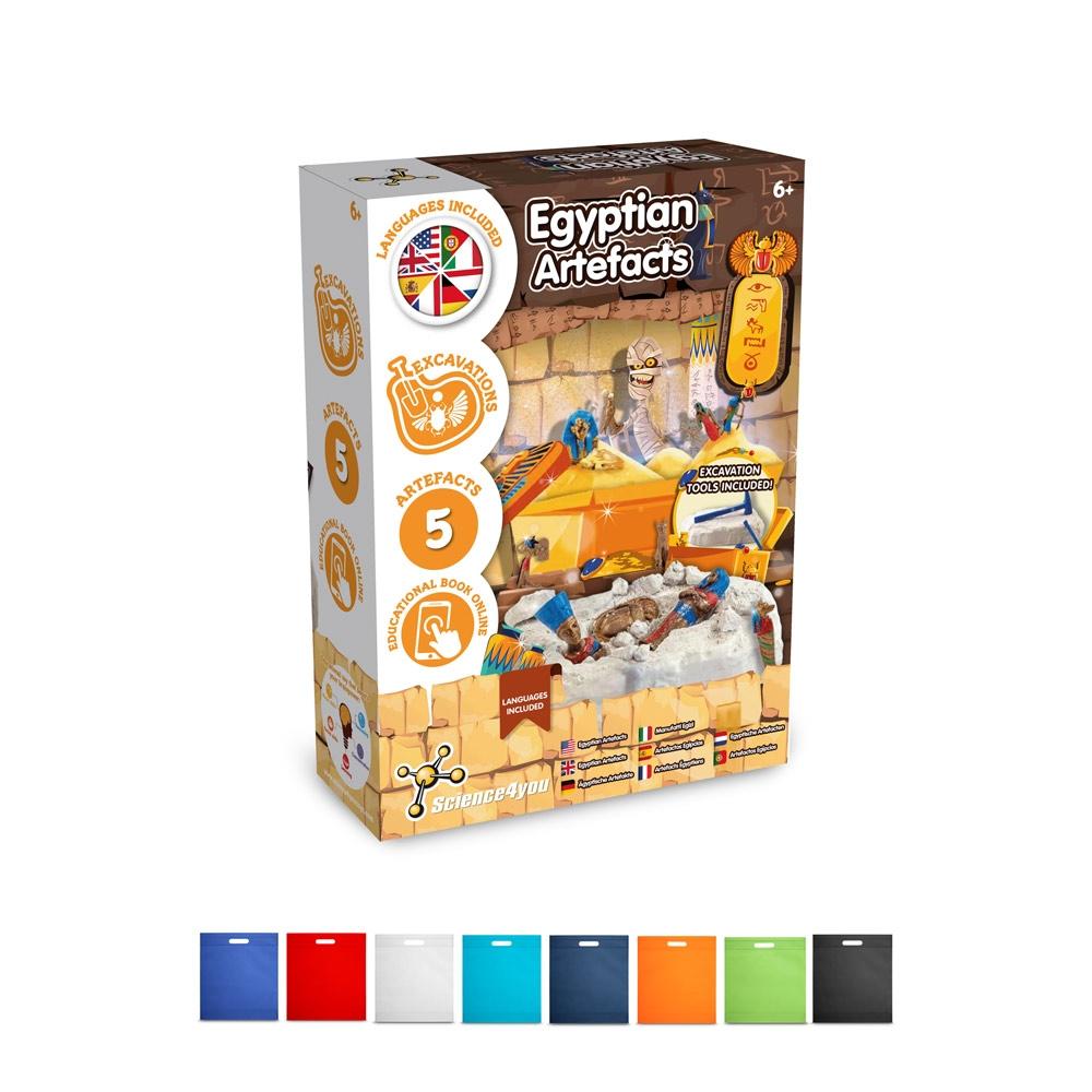 Ancient Egypt Excavation Kit IV. Joc educațional furnizat cu o pungă cadou nețesută (80 g/m²) Albastru