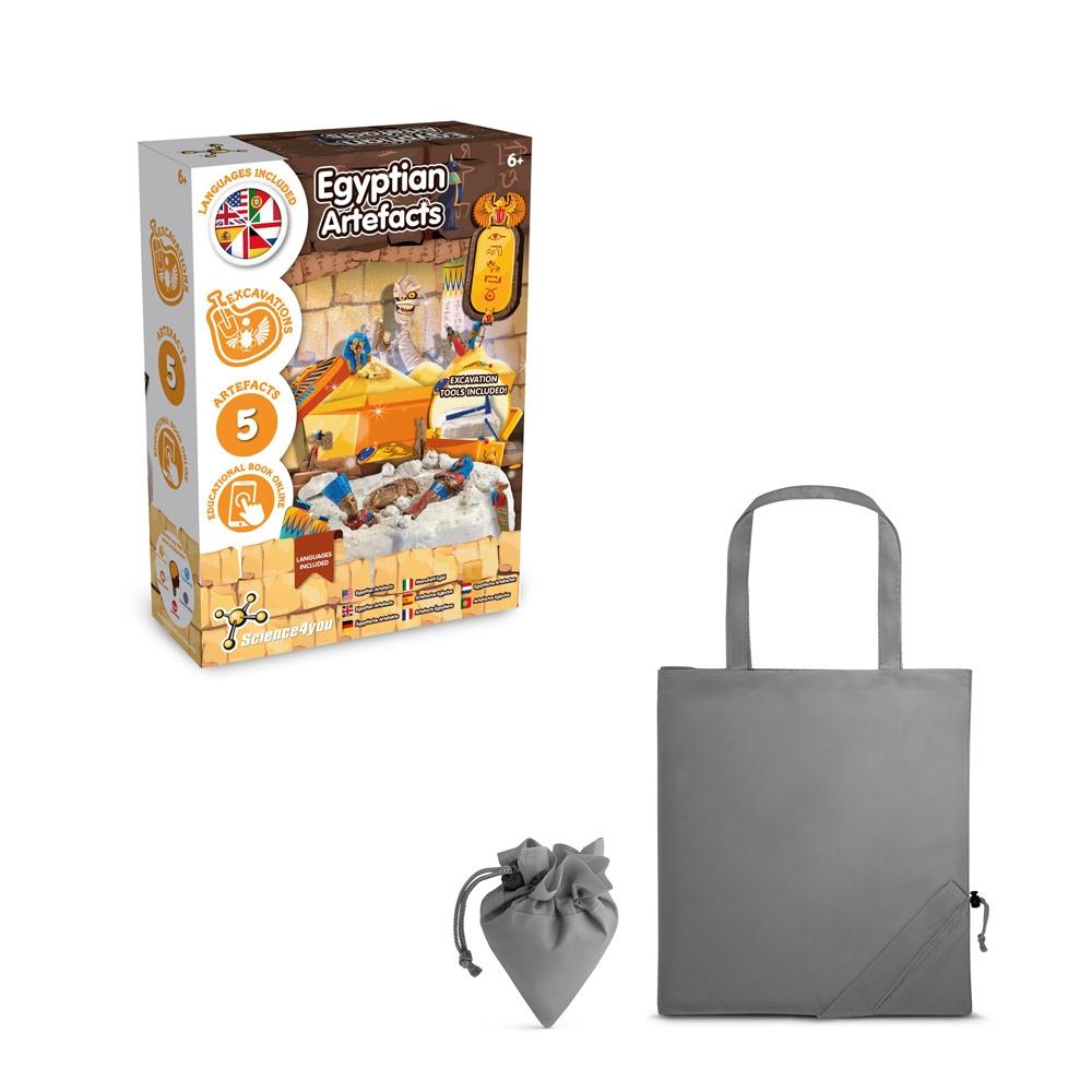 Ancient Egypt Excavation Kit V. Joc educațional furnizat cu o pungă de cadou pliabilă 190T Gri