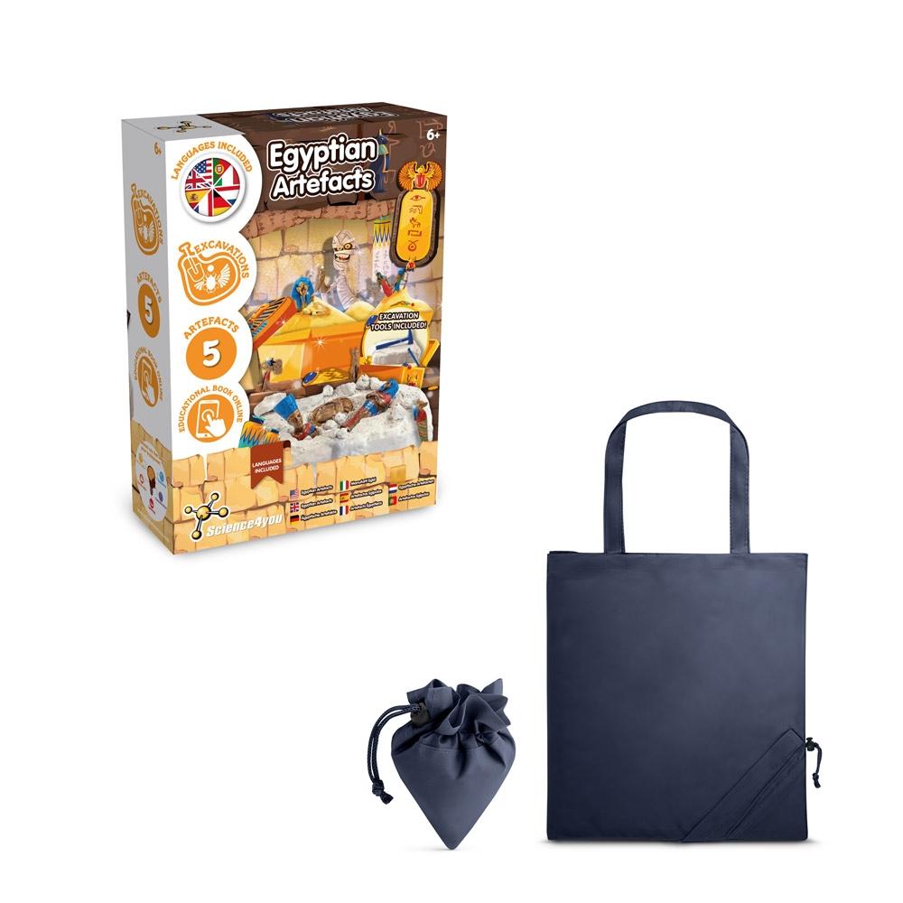 Ancient Egypt Excavation Kit V. Joc educațional furnizat cu o pungă de cadou pliabilă 190T Albastru marin