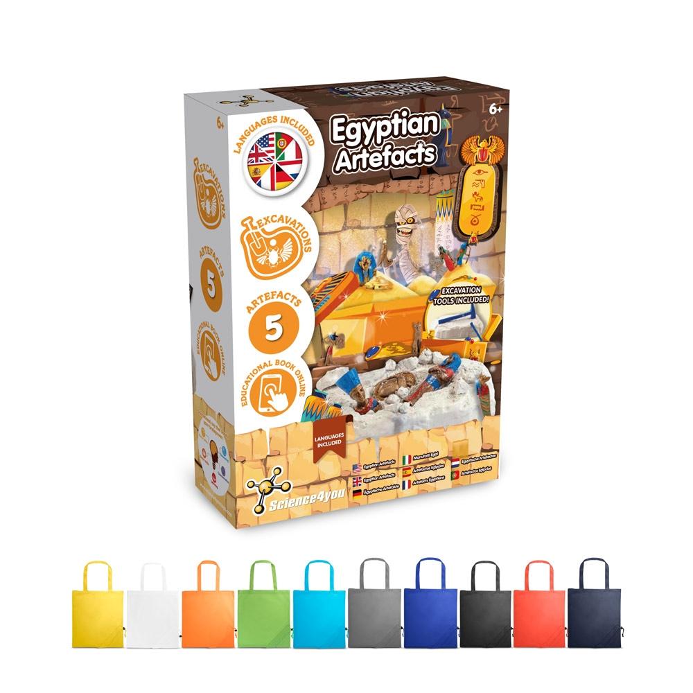Ancient Egypt Excavation Kit V. Joc educațional furnizat cu o pungă de cadou pliabilă 190T Albastru deschis