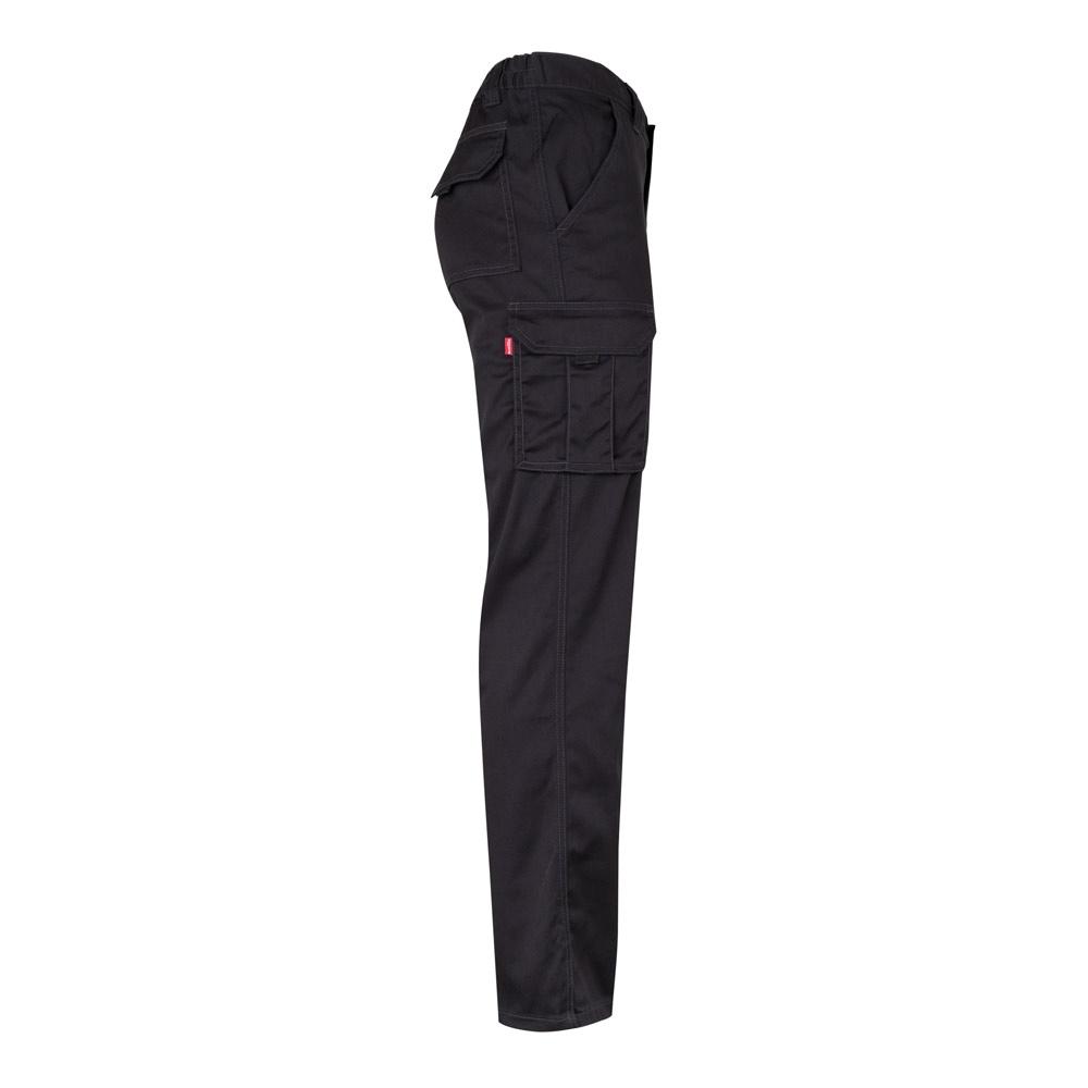 VL LUGH. Pantaloni stretch cu buzunare multiple (240 g/m²), din bumbac (46%), EME (38%) și poliester (16%) Negru 54