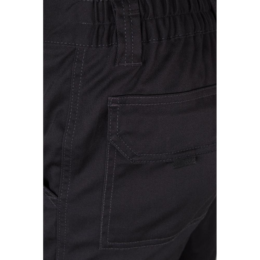 VL LUGH. Pantaloni stretch cu buzunare multiple (240 g/m²), din bumbac (46%), EME (38%) și poliester (16%) Negru 54