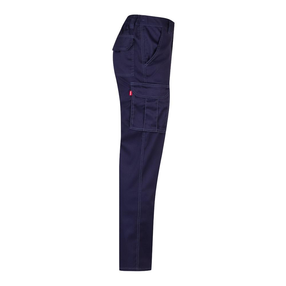 VL LUGH. Pantaloni stretch cu buzunare multiple (240 g/m²), din bumbac (46%), EME (38%) și poliester (16%) Albastru 54