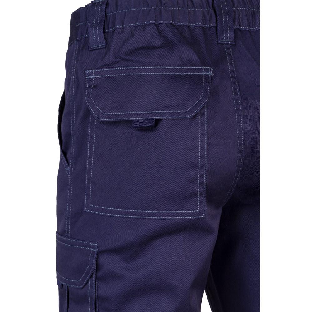 VL LUGH. Pantaloni stretch cu buzunare multiple (240 g/m²), din bumbac (46%), EME (38%) și poliester (16%) Albastru 54