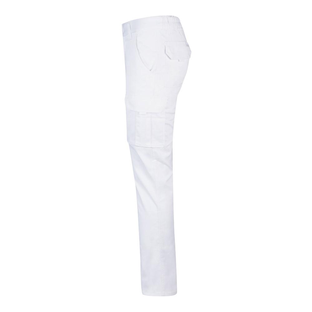 VL LUGH. Pantaloni stretch cu buzunare multiple (240 g/m²), din bumbac (46%), EME (38%) și poliester (16%) Alb 62