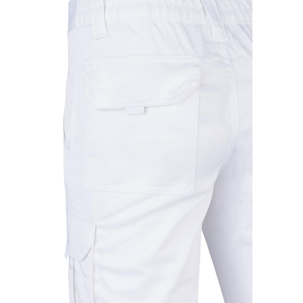 VL LUGH. Pantaloni stretch cu buzunare multiple (240 g/m²), din bumbac (46%), EME (38%) și poliester (16%) Alb 62
