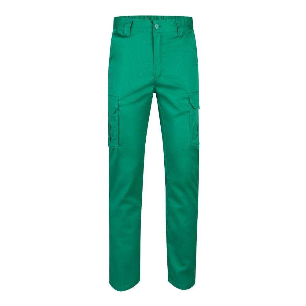 VL LUGH. Pantaloni stretch cu buzunare multiple (240 g/m²), din bumbac (46%), EME (38%) și poliester (16%) Verde 60