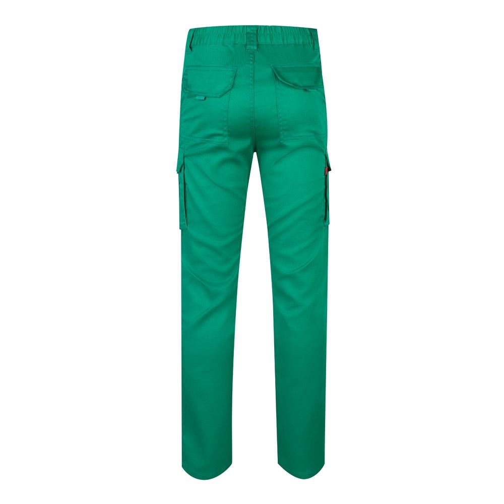 VL LUGH. Pantaloni stretch cu buzunare multiple (240 g/m²), din bumbac (46%), EME (38%) și poliester (16%) Verde 54