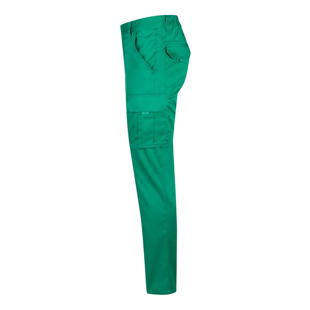VL LUGH. Pantaloni stretch cu buzunare multiple (240 g/m²), din bumbac (46%), EME (38%) și poliester (16%) Verde 54