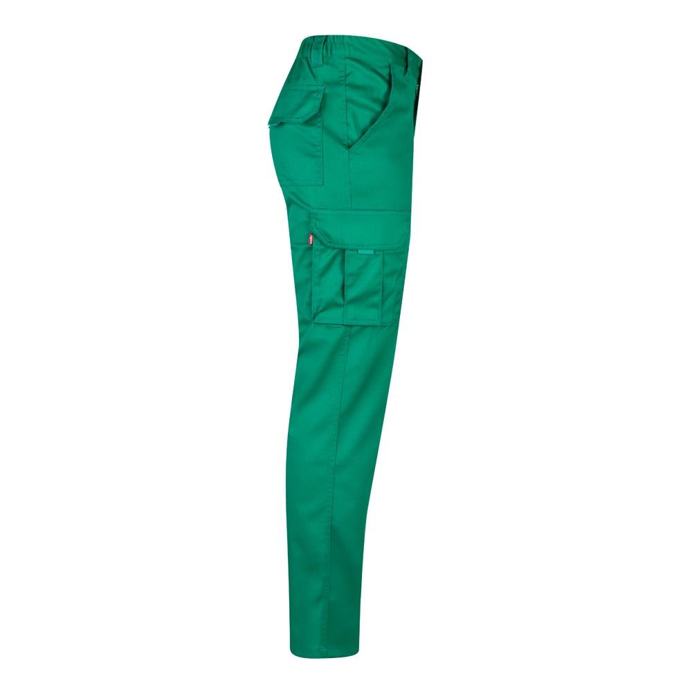 VL LUGH. Pantaloni stretch cu buzunare multiple (240 g/m²), din bumbac (46%), EME (38%) și poliester (16%) Verde 54