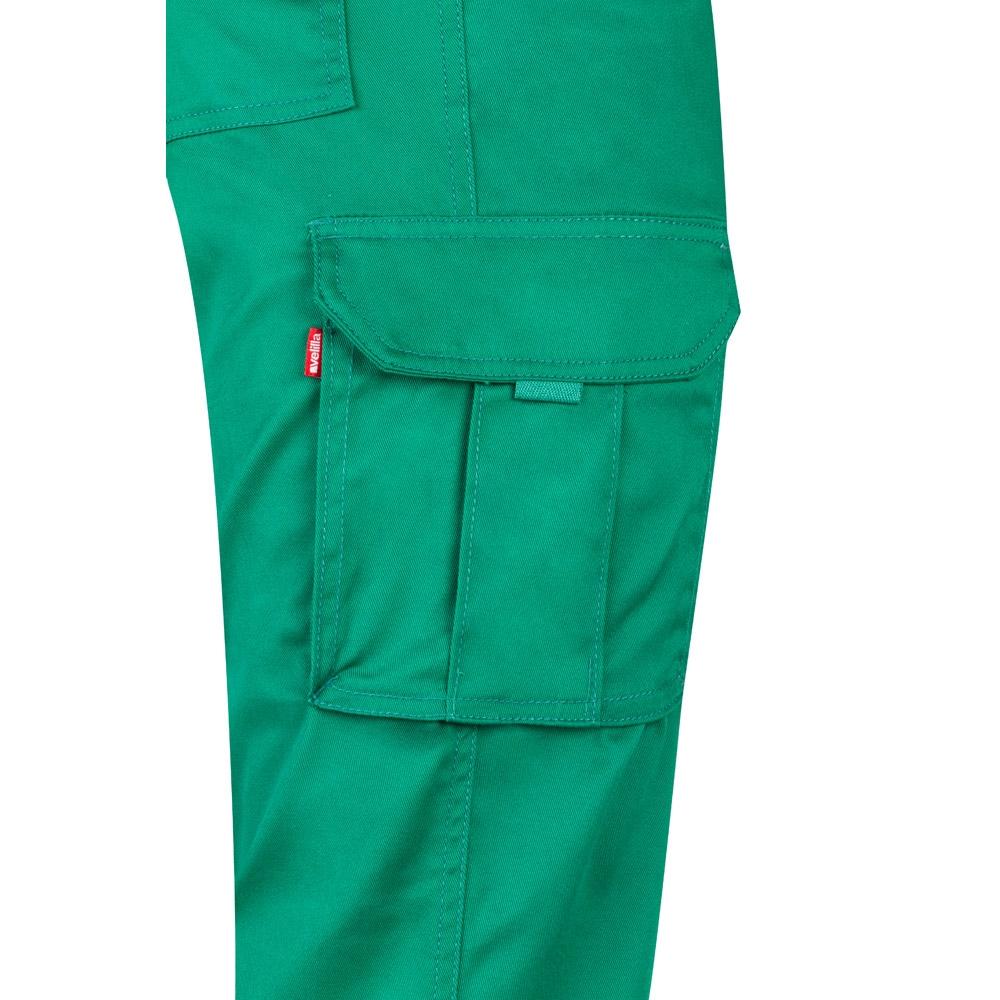 VL LUGH. Pantaloni stretch cu buzunare multiple (240 g/m²), din bumbac (46%), EME (38%) și poliester (16%) Verde 54