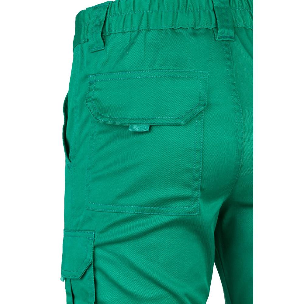 VL LUGH. Pantaloni stretch cu buzunare multiple (240 g/m²), din bumbac (46%), EME (38%) și poliester (16%) Verde 54