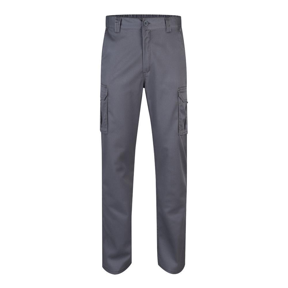 VL LUGH. Pantaloni stretch cu buzunare multiple (240 g/m²), din bumbac (46%), EME (38%) și poliester (16%) Gri