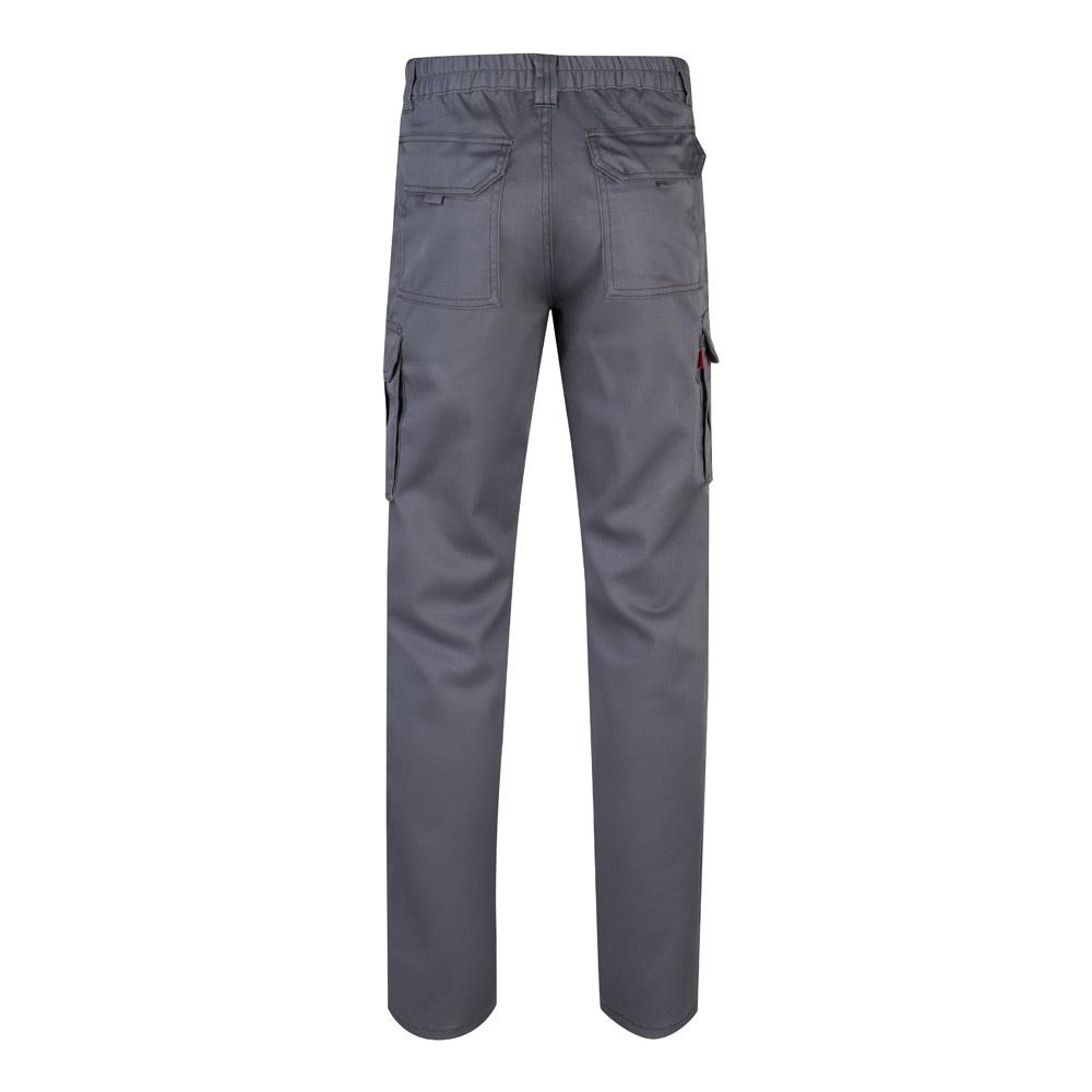 VL LUGH. Pantaloni stretch cu buzunare multiple (240 g/m²), din bumbac (46%), EME (38%) și poliester (16%) Gri 54