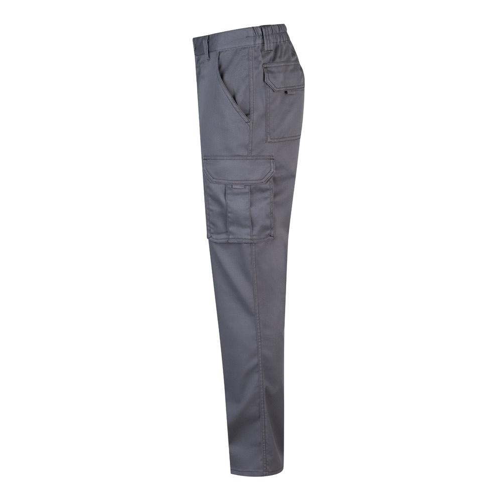 VL LUGH. Pantaloni stretch cu buzunare multiple (240 g/m²), din bumbac (46%), EME (38%) și poliester (16%) Gri 54