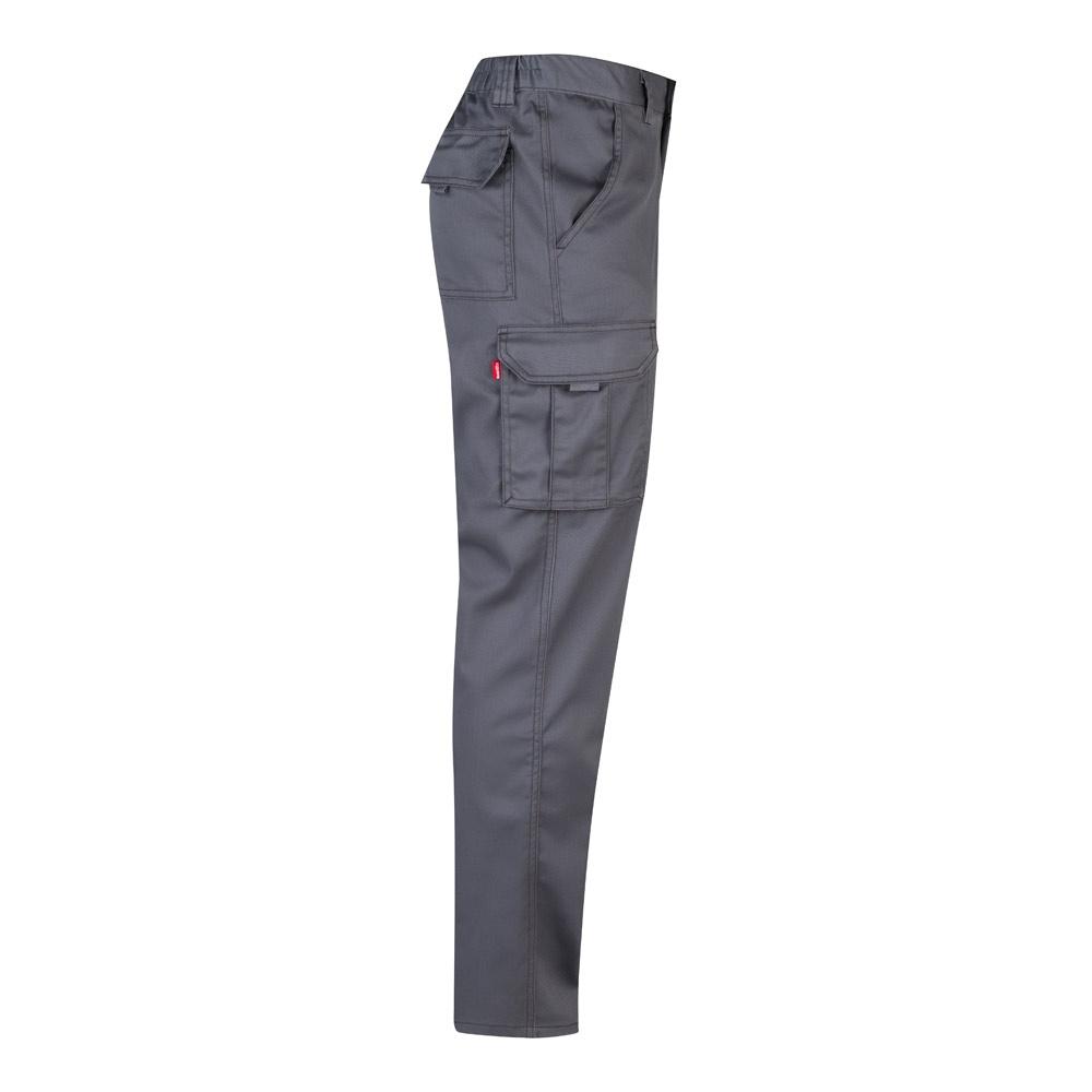 VL LUGH. Pantaloni stretch cu buzunare multiple (240 g/m²), din bumbac (46%), EME (38%) și poliester (16%) Gri 54