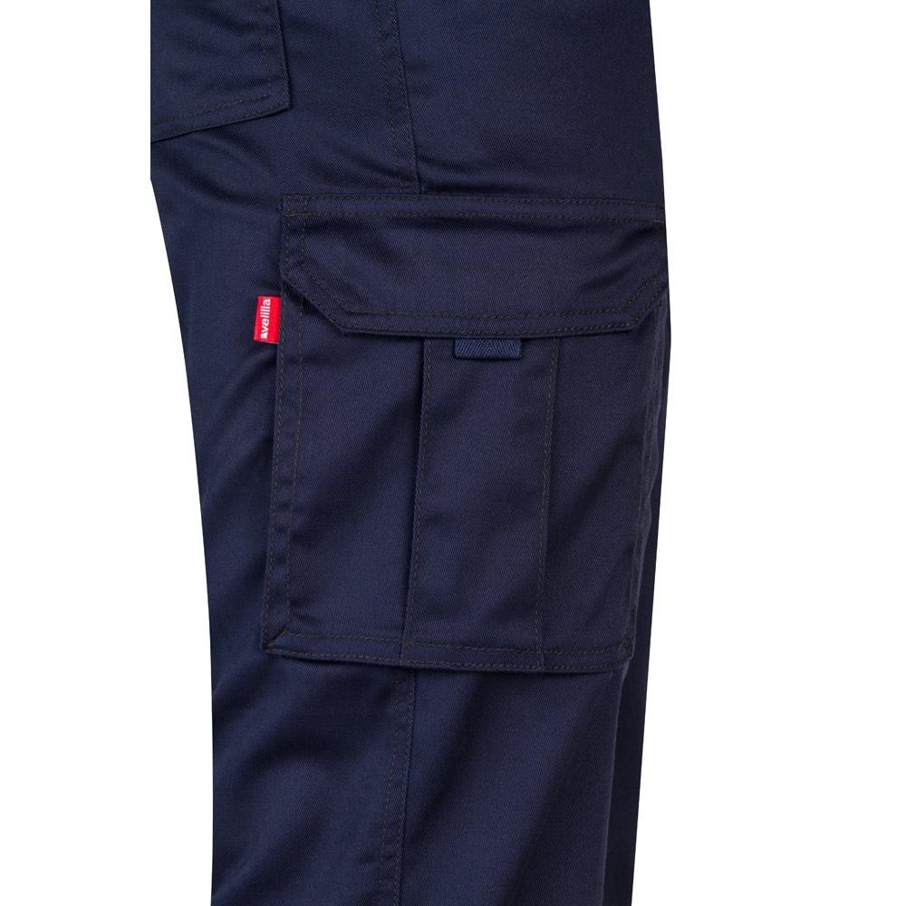 VL LUGH. Pantaloni stretch cu buzunare multiple (240 g/m²), din bumbac (46%), EME (38%) și poliester (16%) Albastru marin 46