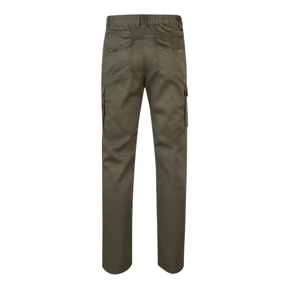 VL LUGH. Pantaloni stretch cu buzunare multiple (240 g/m²), din bumbac (46%), EME (38%) și poliester (16%) Verde armată 54