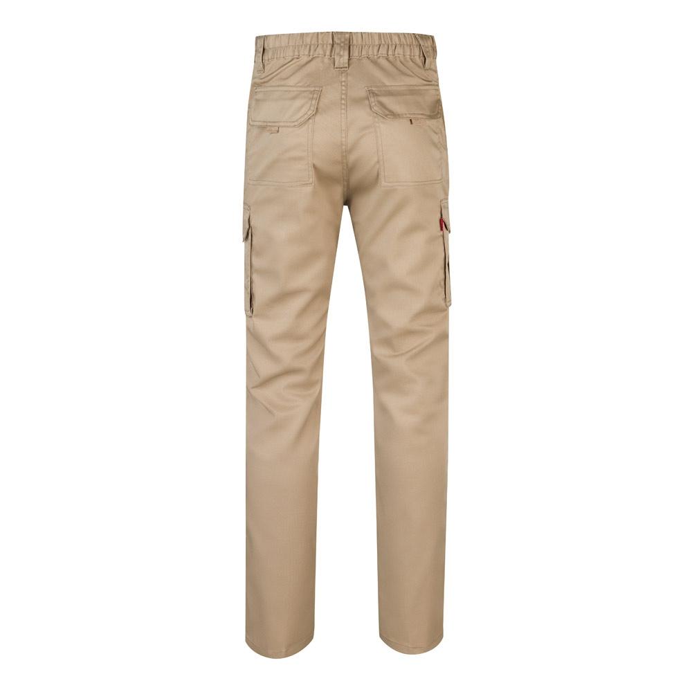 VL LUGH. Pantaloni stretch cu buzunare multiple (240 g/m²), din bumbac (46%), EME (38%) și poliester (16%) Natural deschis 50