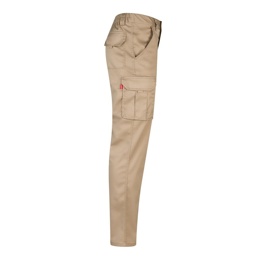 VL LUGH. Pantaloni stretch cu buzunare multiple (240 g/m²), din bumbac (46%), EME (38%) și poliester (16%) Natural deschis 50