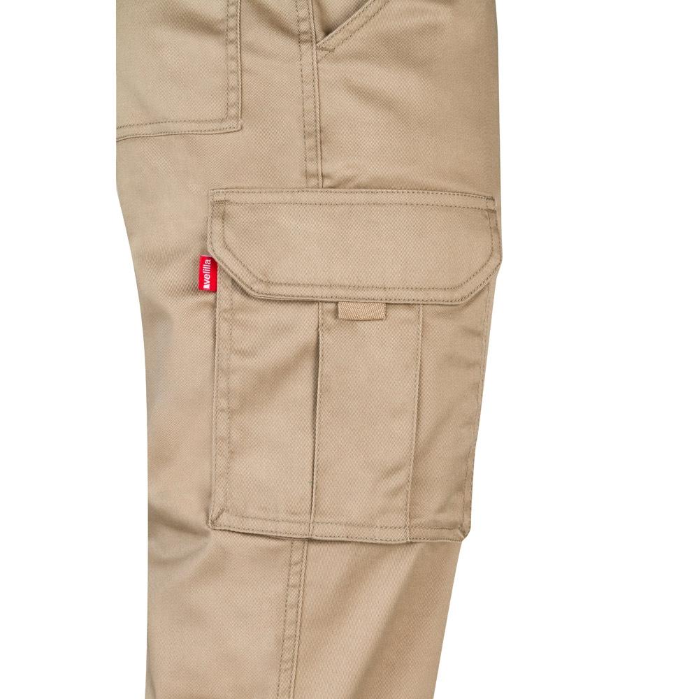 VL LUGH. Pantaloni stretch cu buzunare multiple (240 g/m²), din bumbac (46%), EME (38%) și poliester (16%) Natural deschis 50