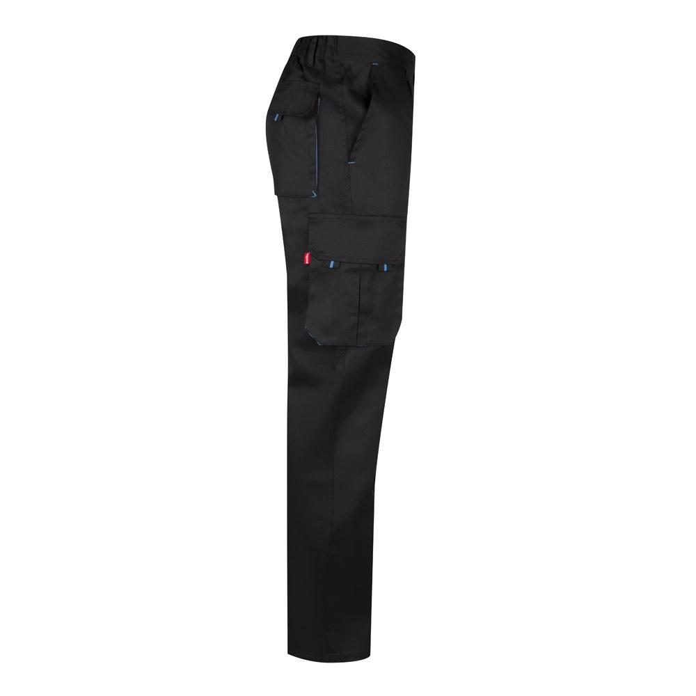 VL HYPNOS. Pantaloni de twill cu buzunare multiple în două tonuri (200g/m²), din bumbac (35%) și poliester (65%) Negru Albastru deschis 38