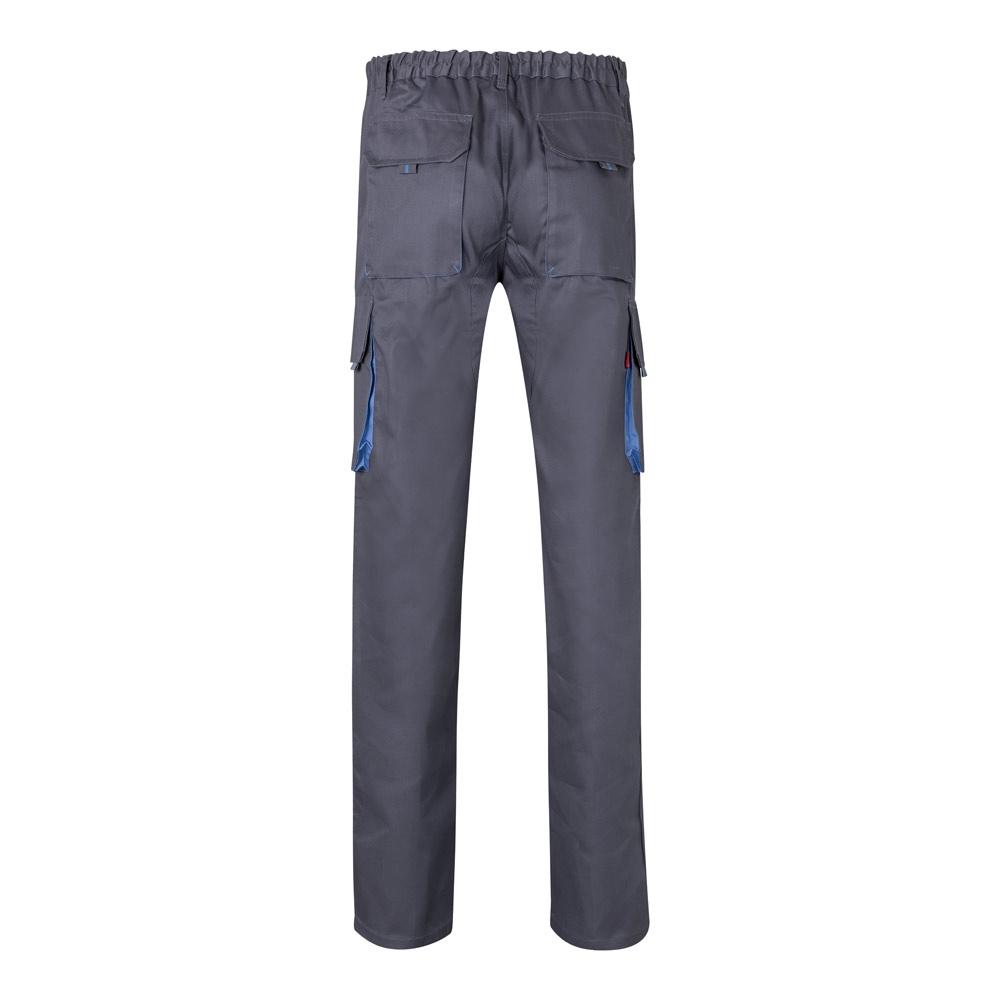 VL HYPNOS. Pantaloni de twill cu buzunare multiple în două tonuri (200g/m²), din bumbac (35%) și poliester (65%) Gri Albastru deschis 38