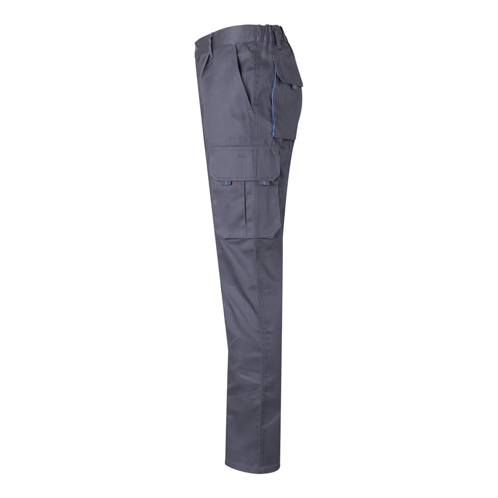 VL HYPNOS. Pantaloni de twill cu buzunare multiple în două tonuri (200g/m²), din bumbac (35%) și poliester (65%) Gri Albastru deschis 38