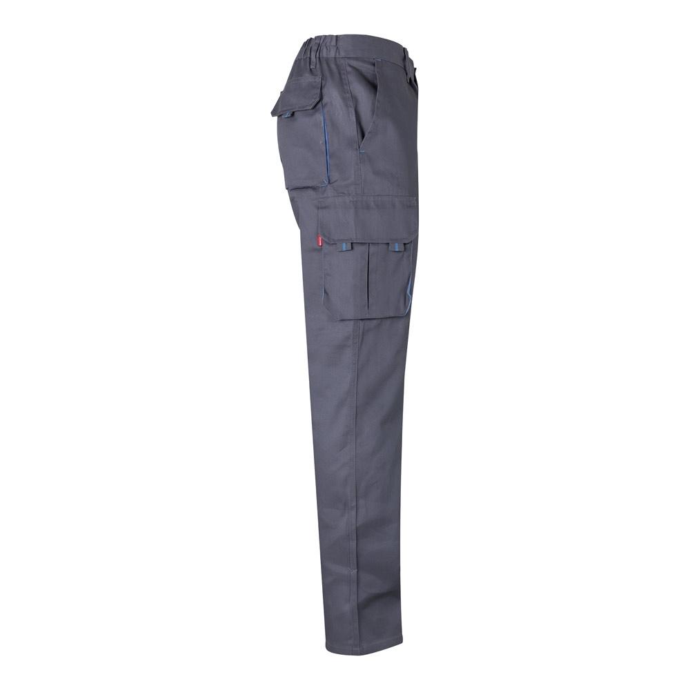 VL HYPNOS. Pantaloni de twill cu buzunare multiple în două tonuri (200g/m²), din bumbac (35%) și poliester (65%) Gri Albastru deschis 38