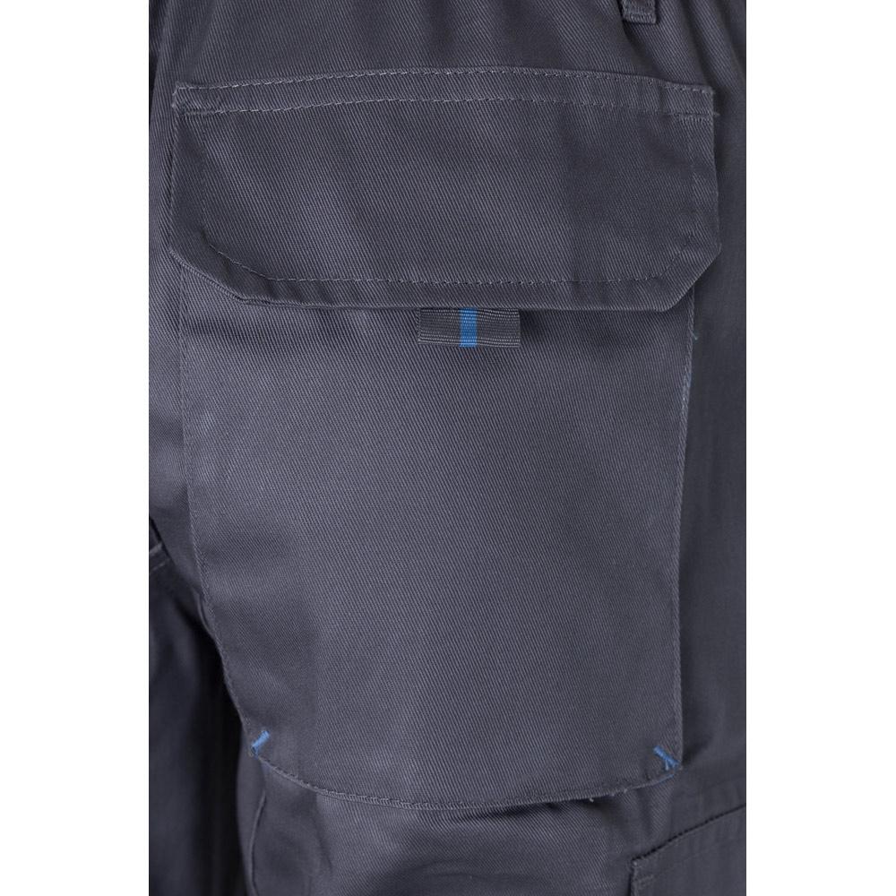VL HYPNOS. Pantaloni de twill cu buzunare multiple în două tonuri (200g/m²), din bumbac (35%) și poliester (65%) Gri Albastru deschis 38