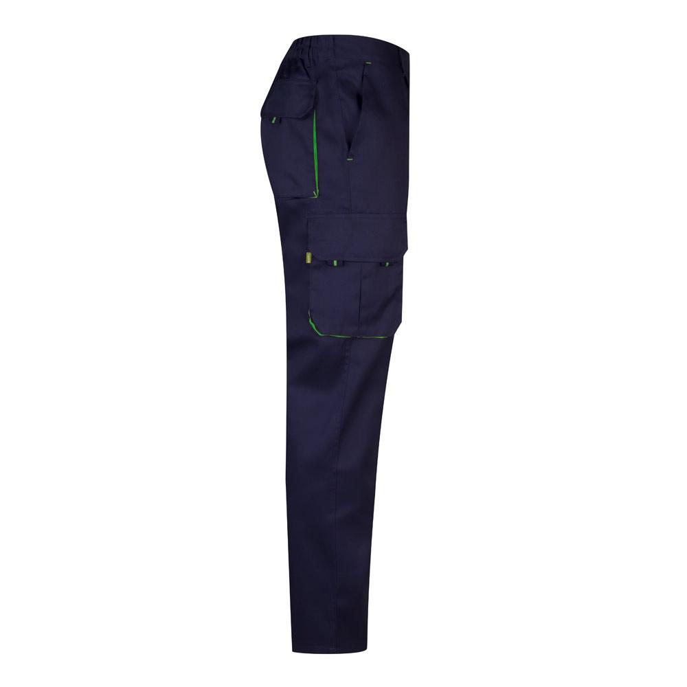 VL HYPNOS. Pantaloni de twill cu buzunare multiple în două tonuri (200g/m²), din bumbac (35%) și poliester (65%) Albastru Verde 38