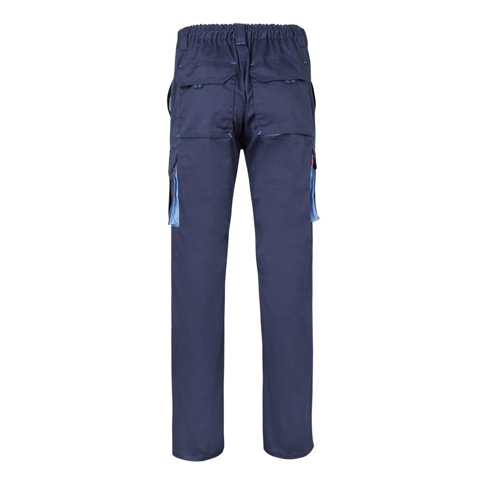 VL HYPNOS. Pantaloni de twill cu buzunare multiple în două tonuri (200g/m²), din bumbac (35%) și poliester (65%) Albastru Albastru deschis 44