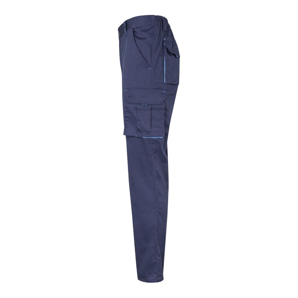 VL HYPNOS. Pantaloni de twill cu buzunare multiple în două tonuri (200g/m²), din bumbac (35%) și poliester (65%) Albastru Albastru deschis 44