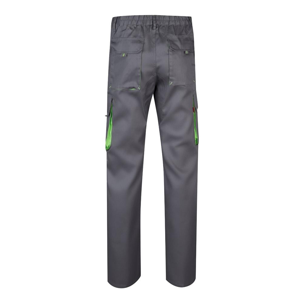 VL HYPNOS. Pantaloni de twill cu buzunare multiple în două tonuri (200g/m²), din bumbac (35%) și poliester (65%) Gri Verde 38