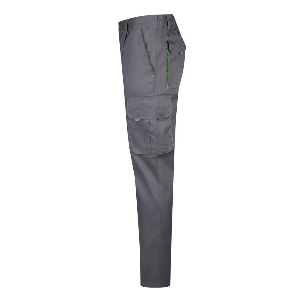 VL HYPNOS. Pantaloni de twill cu buzunare multiple în două tonuri (200g/m²), din bumbac (35%) și poliester (65%) Gri Verde 38