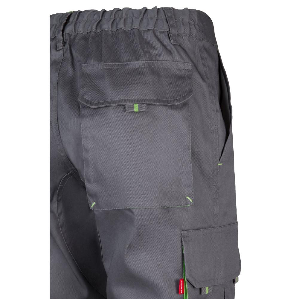 VL HYPNOS. Pantaloni de twill cu buzunare multiple în două tonuri (200g/m²), din bumbac (35%) și poliester (65%) Gri Verde 38