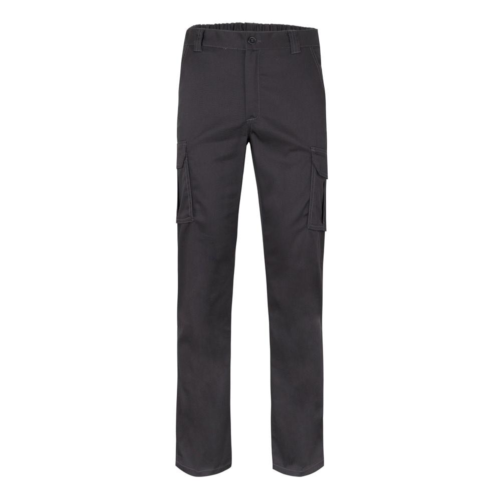 VL PAN. Pantaloni stretch cu buzunare multiple (290 g/m²), din bumbac (46%), EME (38%) și poliester (16%) Negru 50