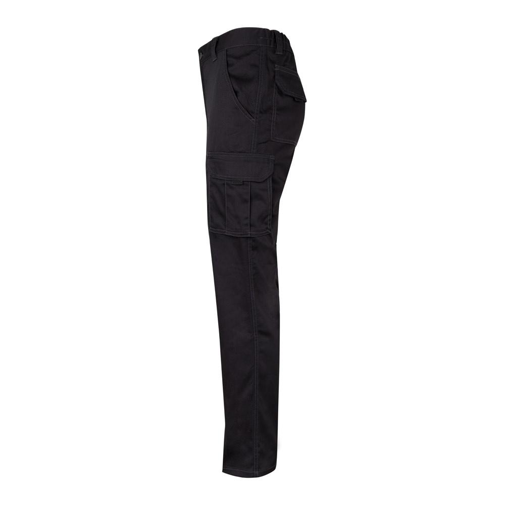 VL PAN. Pantaloni stretch cu buzunare multiple (290 g/m²), din bumbac (46%), EME (38%) și poliester (16%) Negru 50